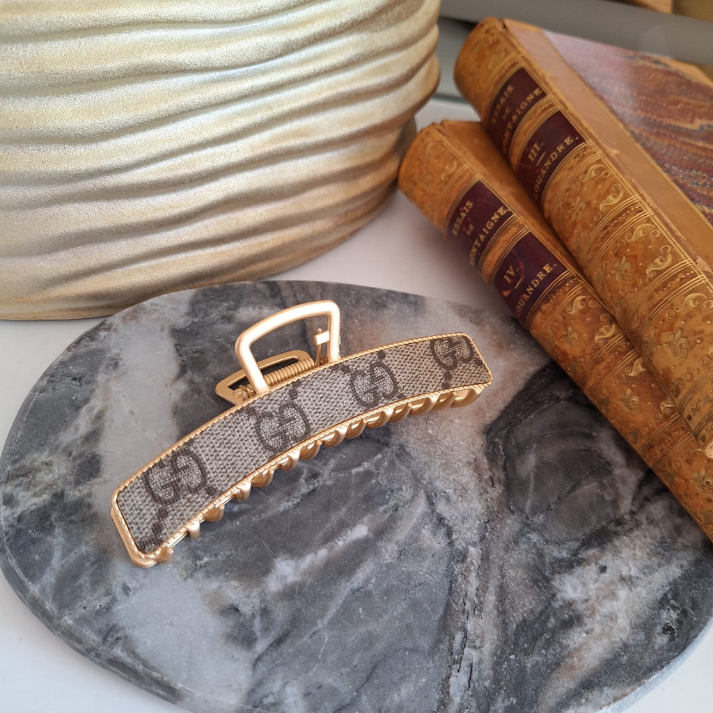 Accessorio per capelli Kina - Creazione artigianale Relux in pelle vintage upcycled