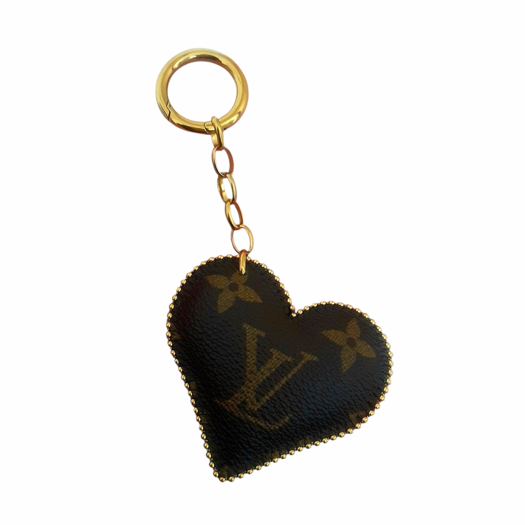 Portachiavi Cuore Upcycled – Monogram Vintage
