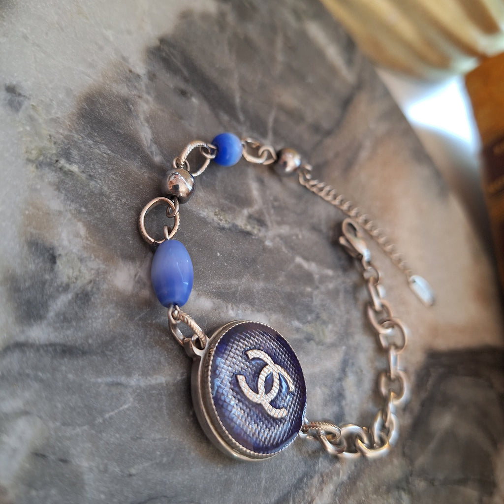 Bracciale Iva - Creazione artigianale Relux con bottone vintage upcycled