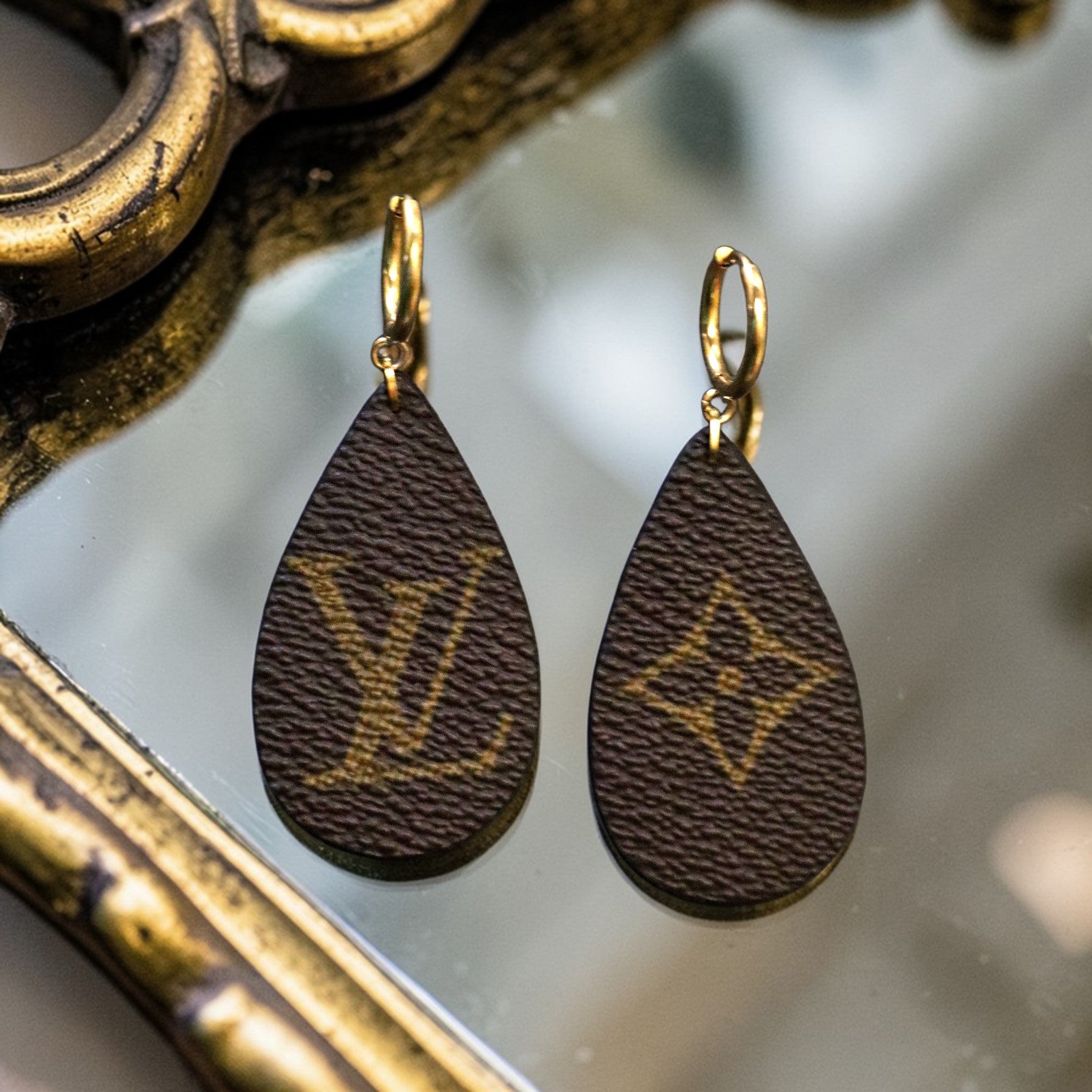 Orecchini "Amber" Upcycled Monogram