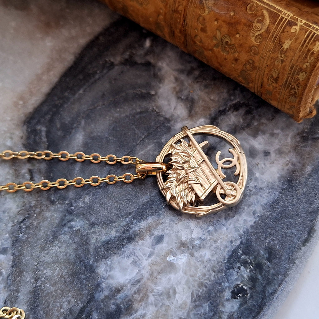 Collana Gemma - Creazione artigianale Relux con bottone upcycled