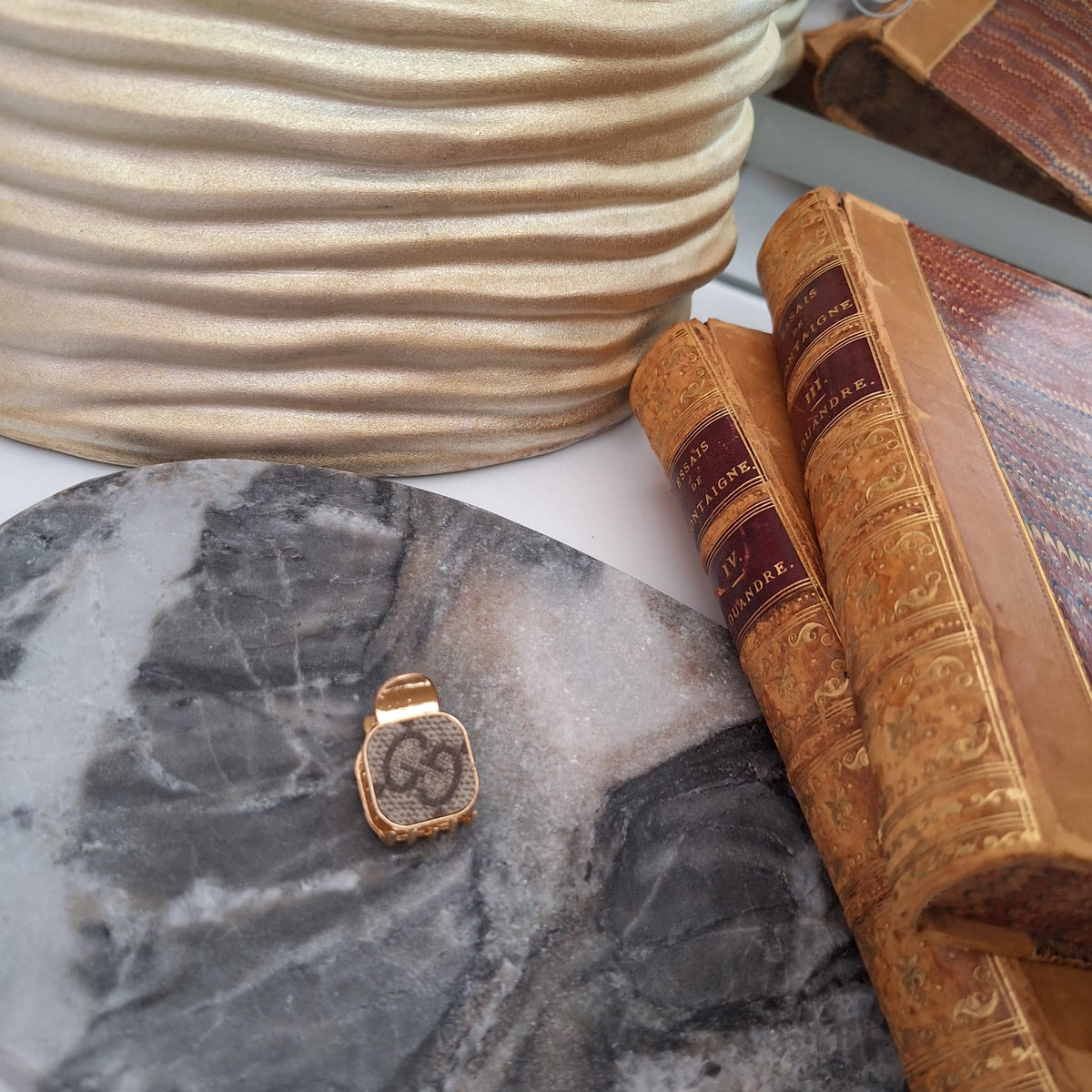 Accessorio per capelli Lisa - Creazione artigianale Relux in pelle vintage upcycled