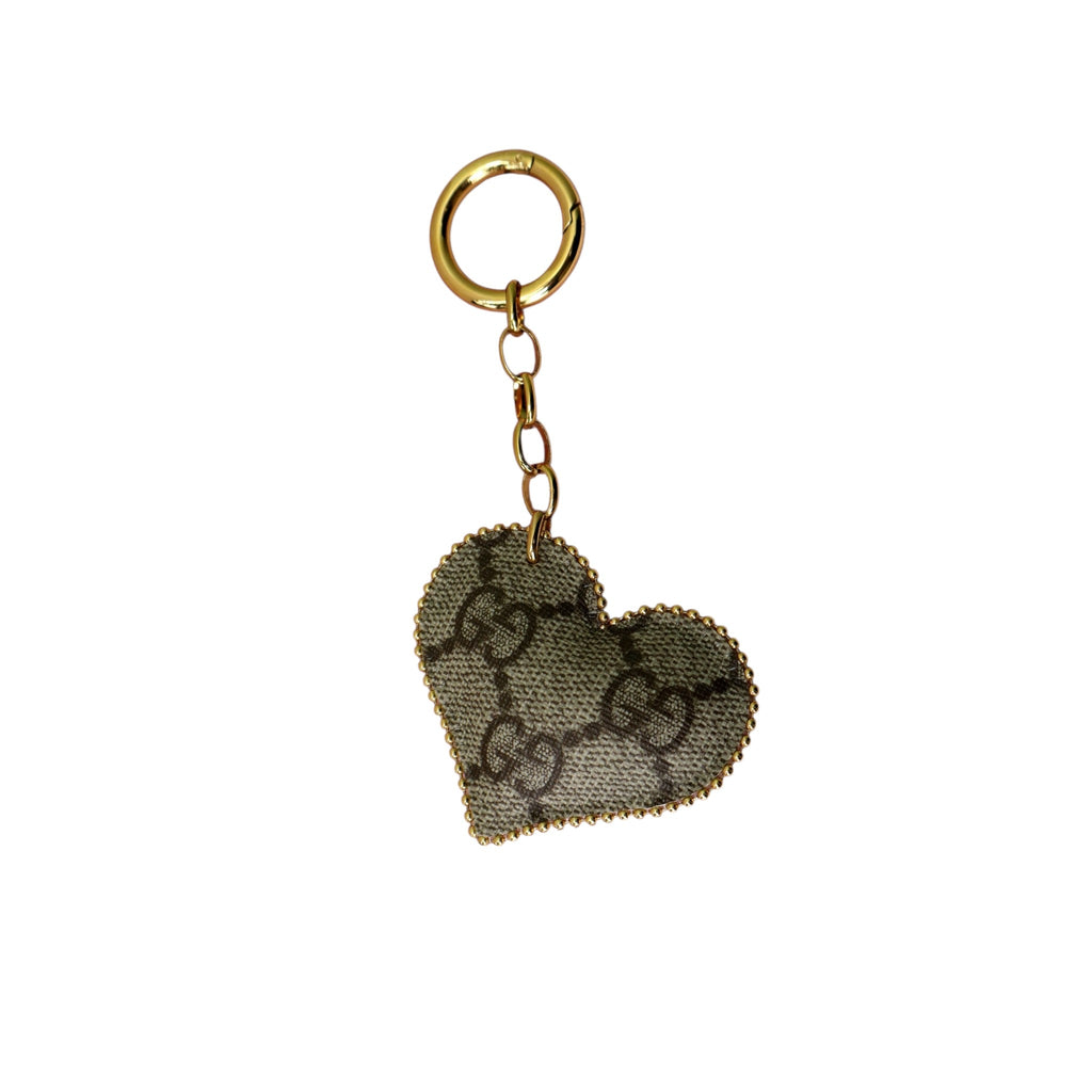 Portachiavi Cuore Upcycled – Monogram Vintage