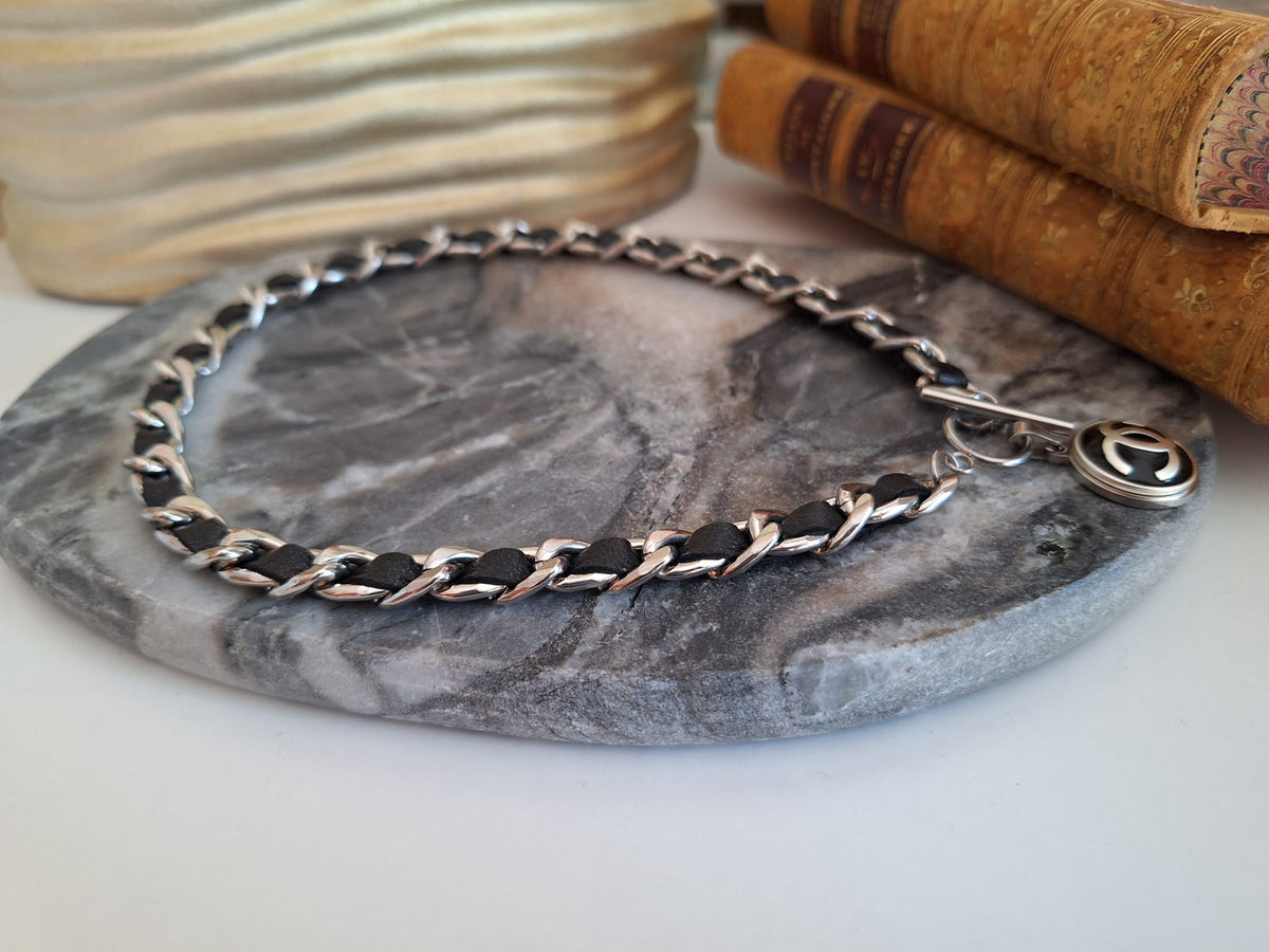 Collana Noa - Creazione artigianale Relux con bottone upcycled