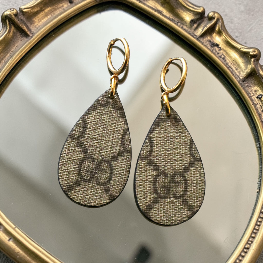 Orecchini "Thea" Upcycled Monogram