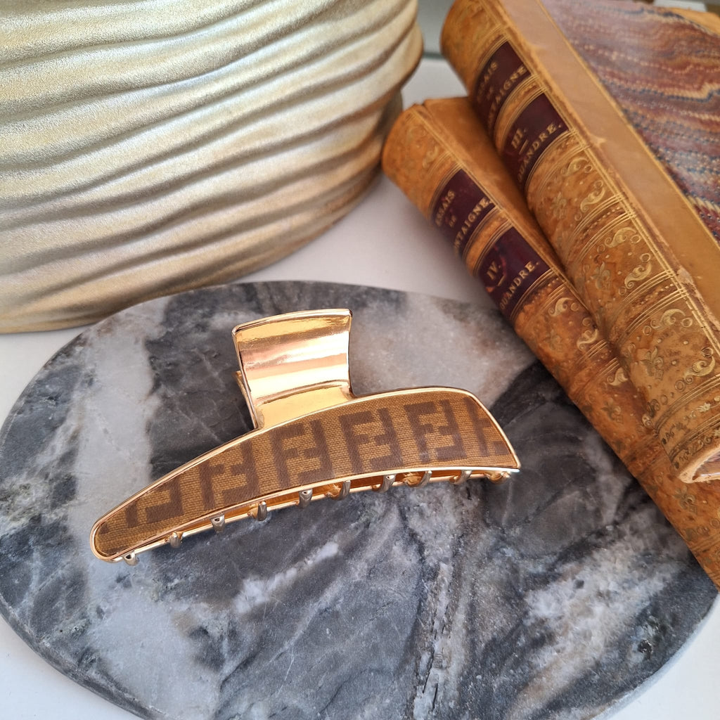 Riza hair accessory - Relux handcrafted design in upcycled vintage leather
