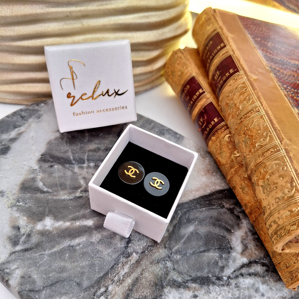 Liv Earrings - Relux handcrafted creation with upcycled vintage buttons