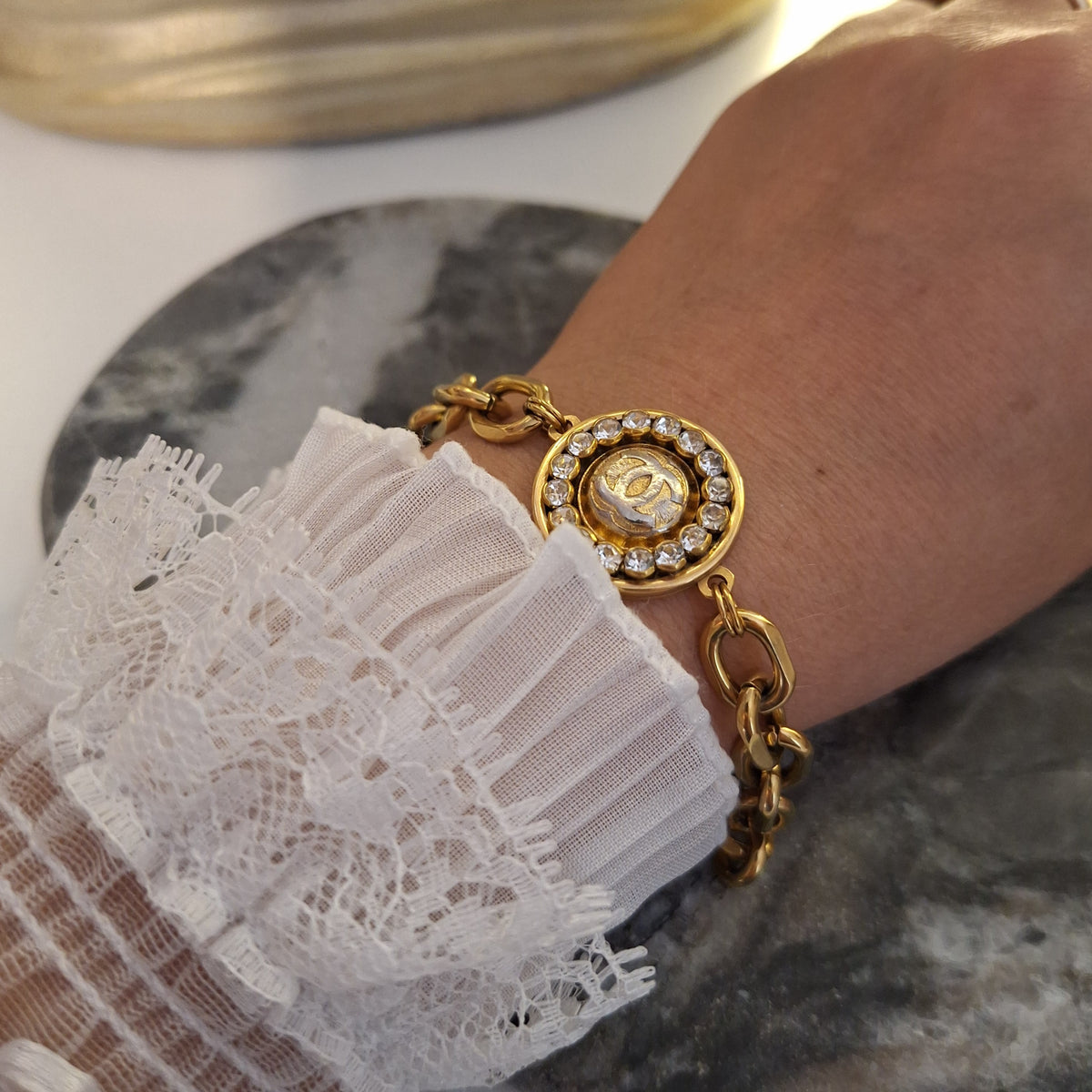 Bracciale Cora - Creazione artigianale Relux con bottone vintage upcycled