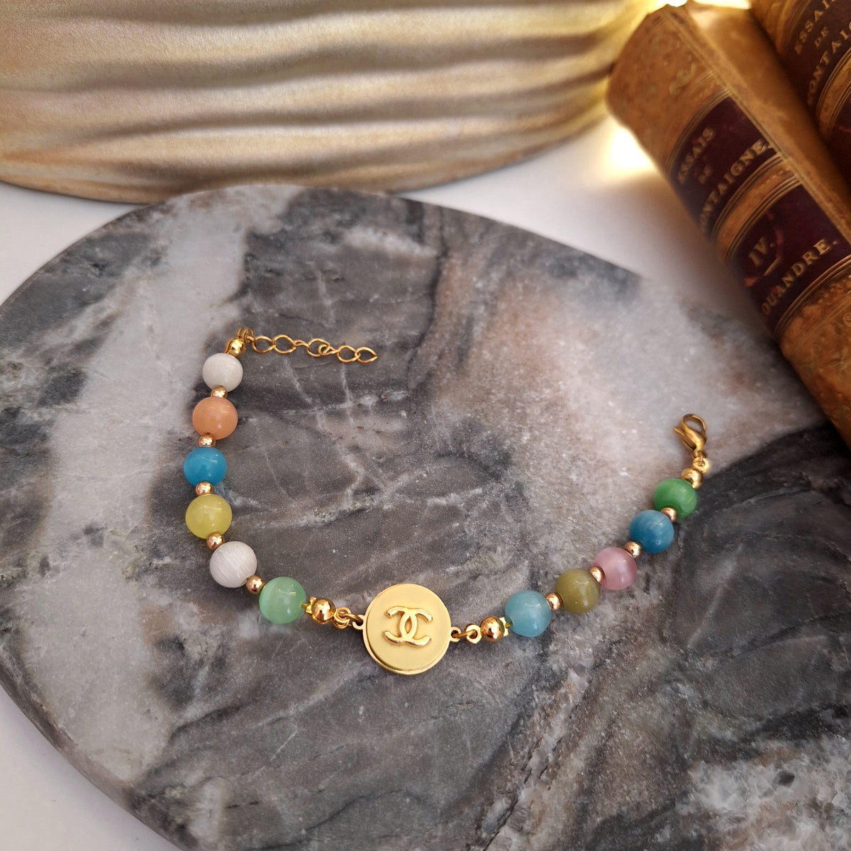 Bracciale Olla - Creazione artigianale Relux con bottone vintage upcycled