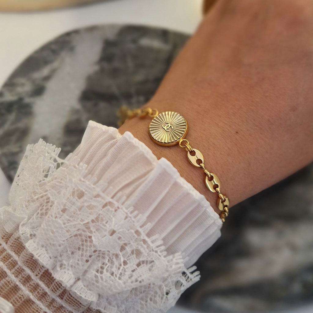 Bracciale Runa - Creazione artigianale Relux con bottone vintage upcycled