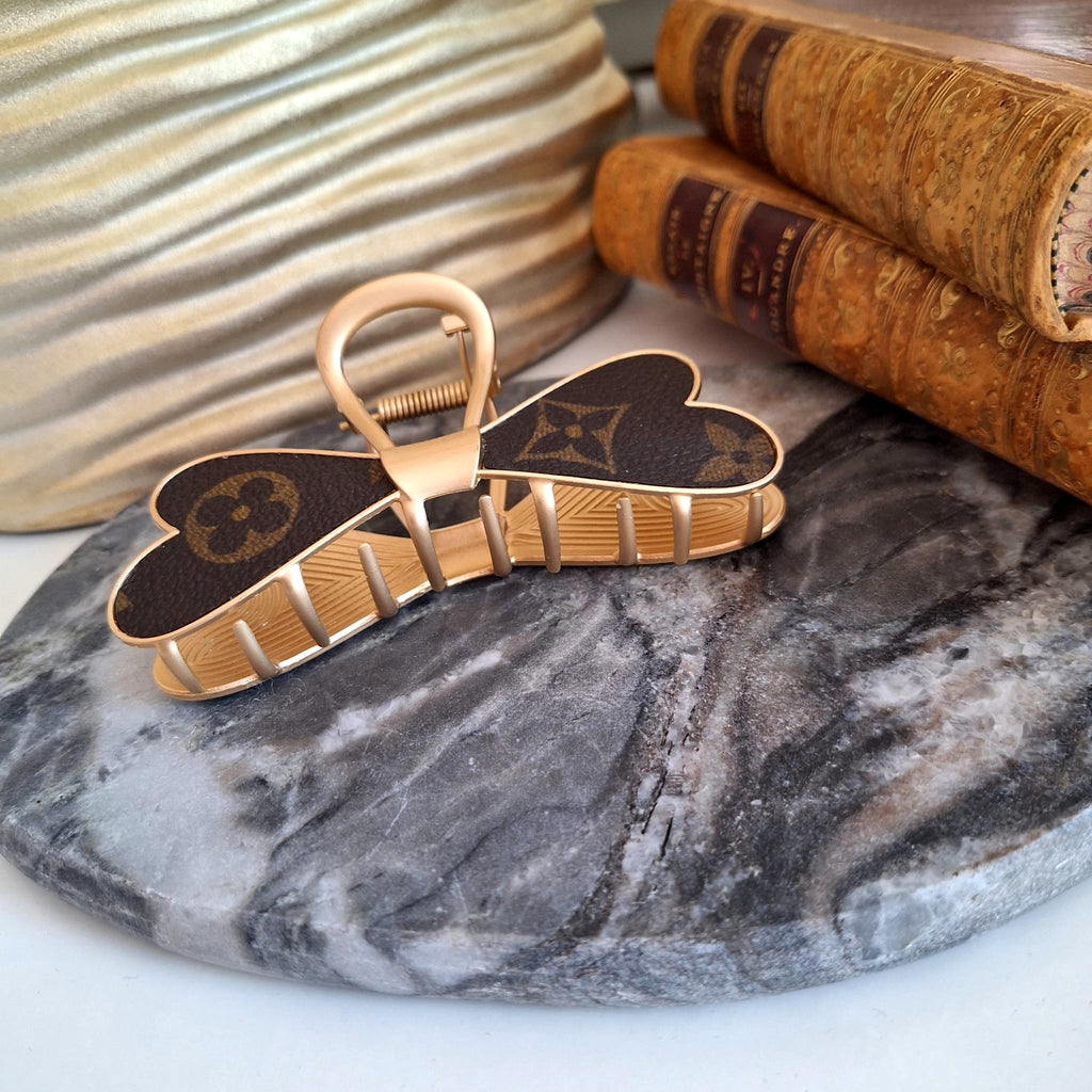 Inka hair accessory - Handcrafted Relux creation in upcycled vintage leather
