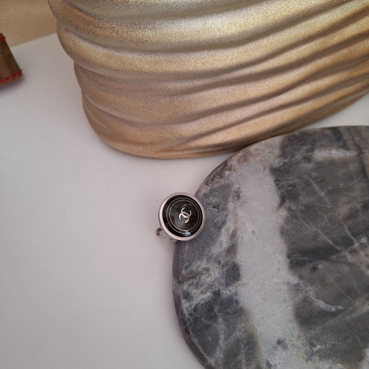 Anello Cat - Creazione artigianale Relux con bottone upcycled