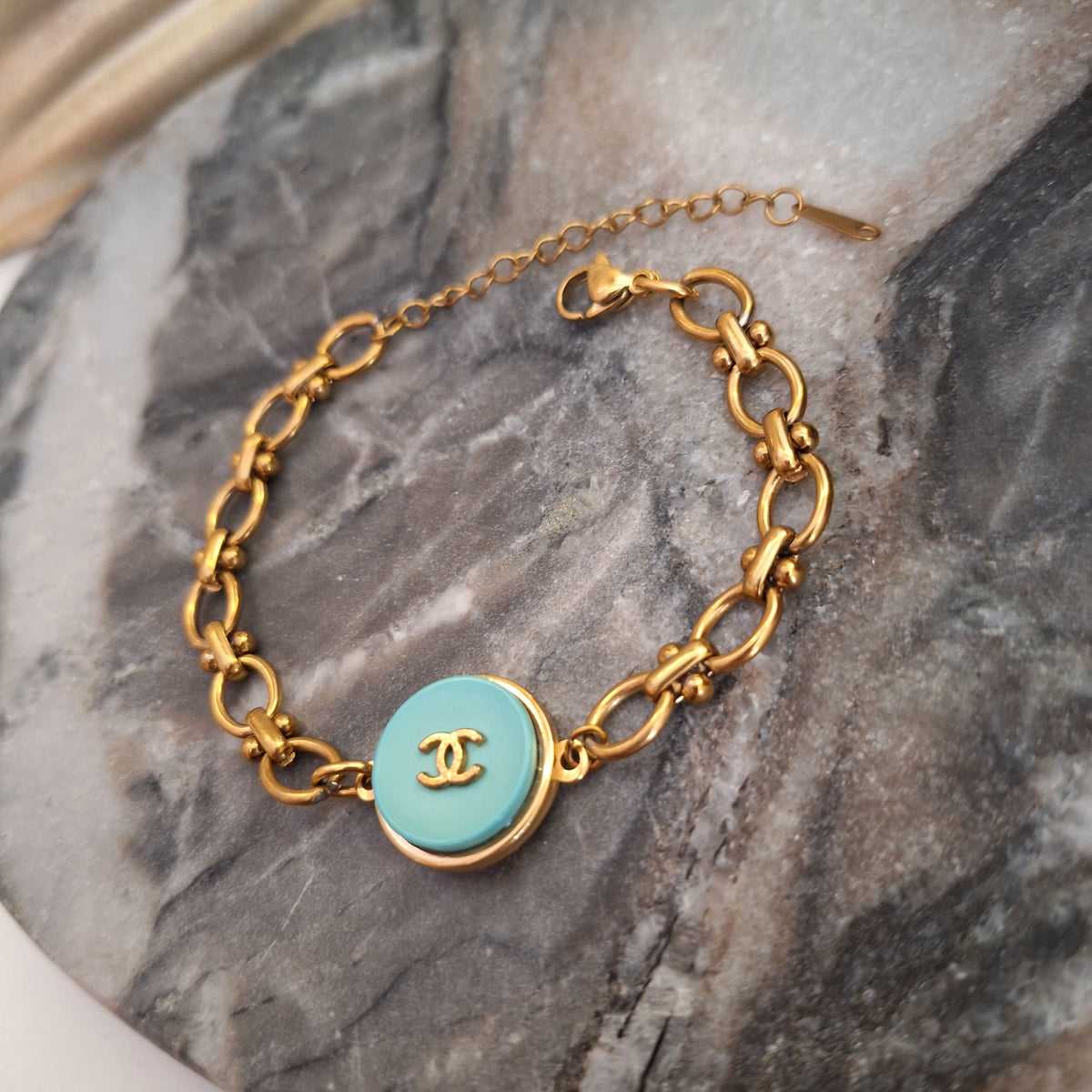 Bracciale Joli - Creazione artigianale Relux con bottone vintage upcycled