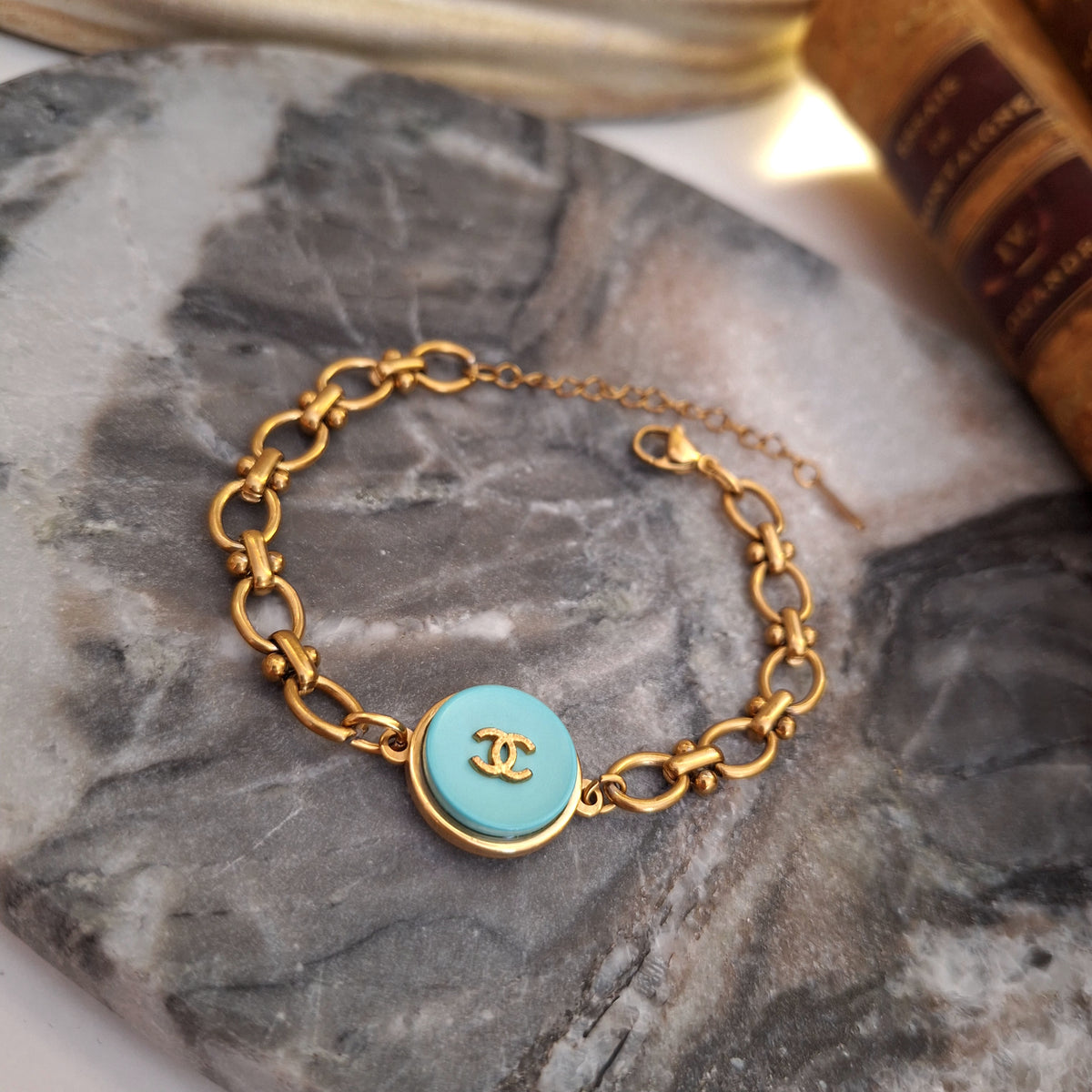 Bracciale Joli - Creazione artigianale Relux con bottone vintage upcycled