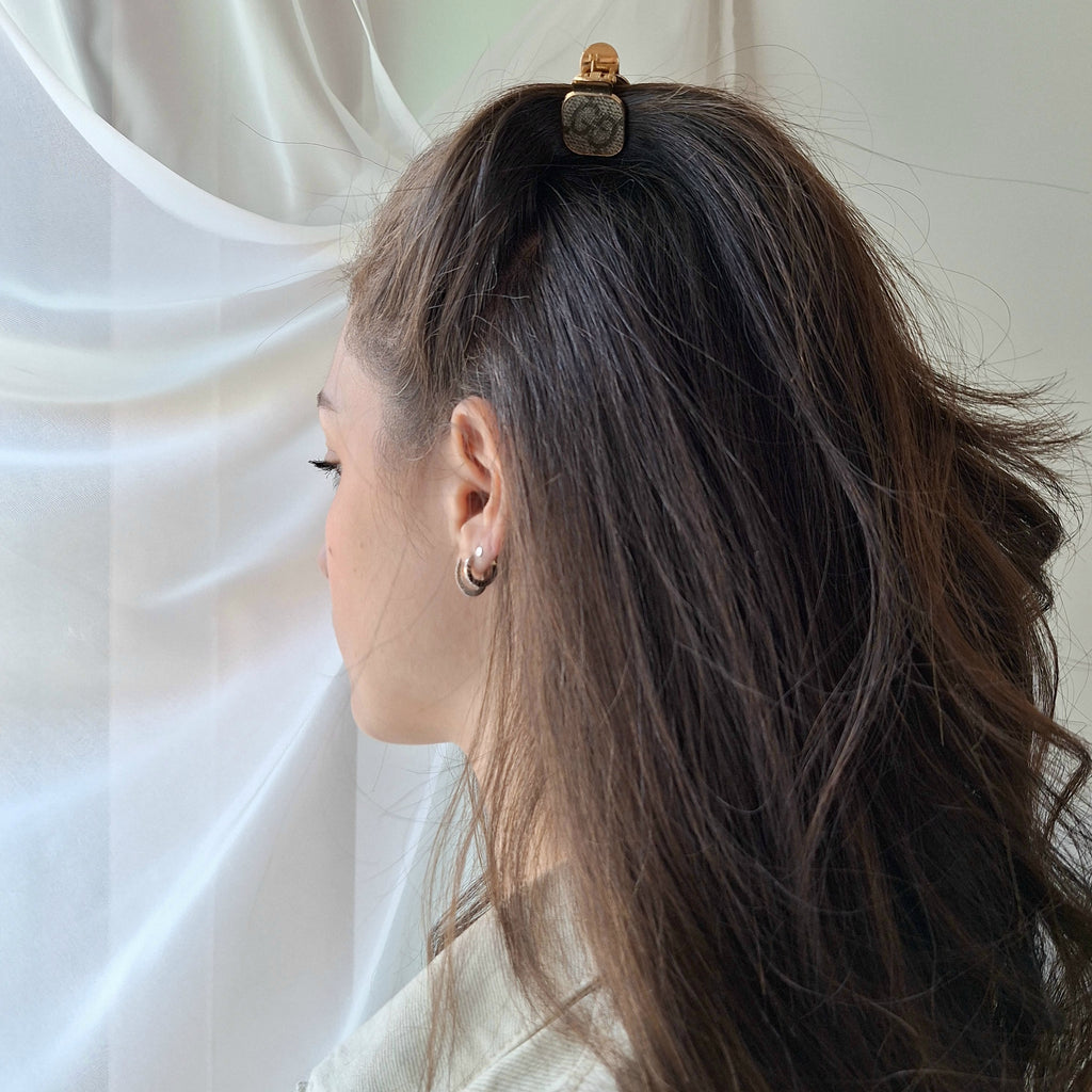 Accessorio per capelli Lisa - Creazione artigianale Relux in pelle vintage upcycled