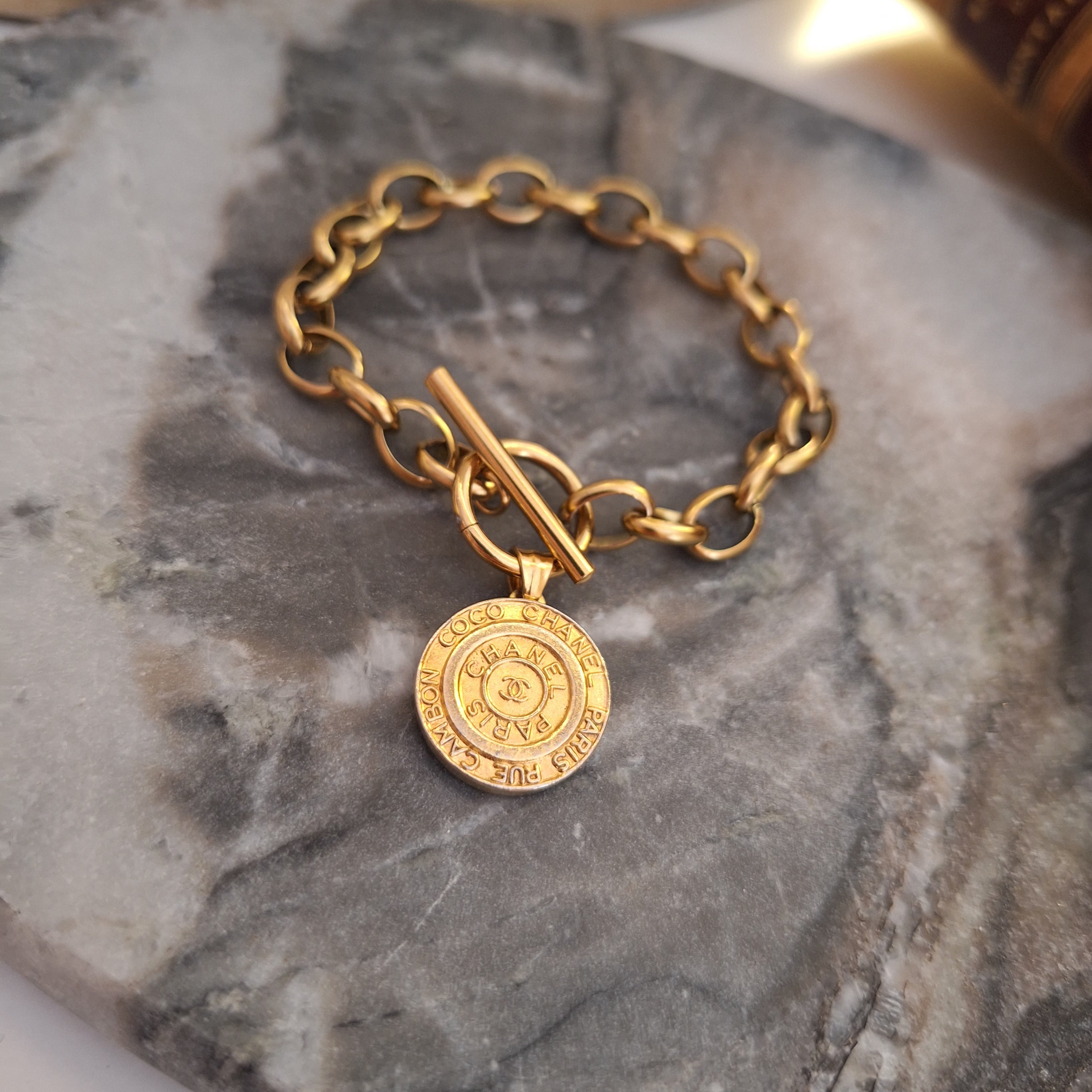 Bracciale Imma - Creazione artigianale Relux con bottone vintage upcycled