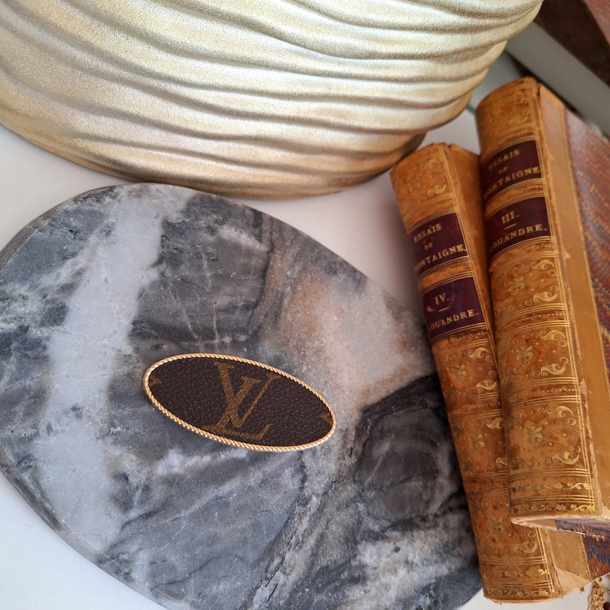 Accessorio per capelli Lola - Creazione artigianale Relux in pelle vintage upcycled