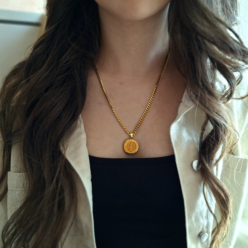Collana Margo - Creazione artigianale Relux con bottone vintage upcycled