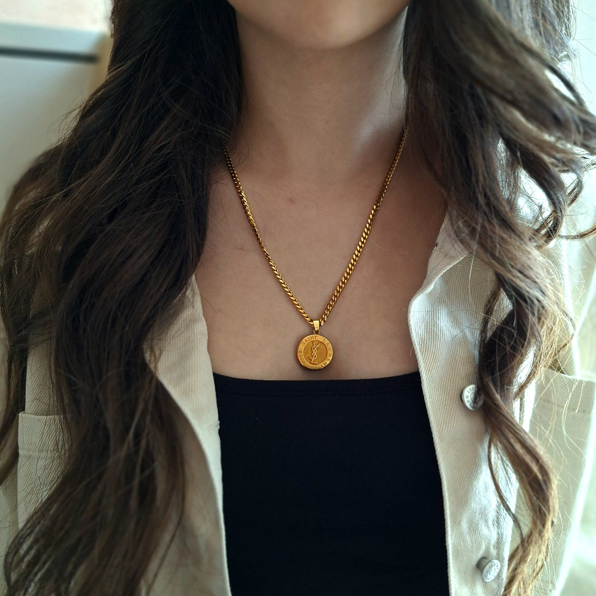 Margo Necklace - Relux handcrafted creation with upcycled vintage button