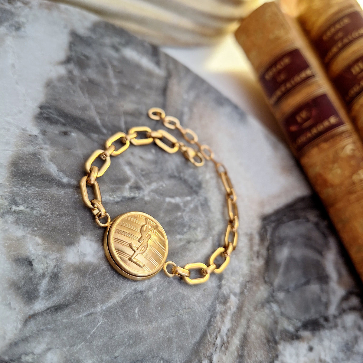 Bracciale Fritzi - Creazione artigianale Relux con bottone vintage upcycled