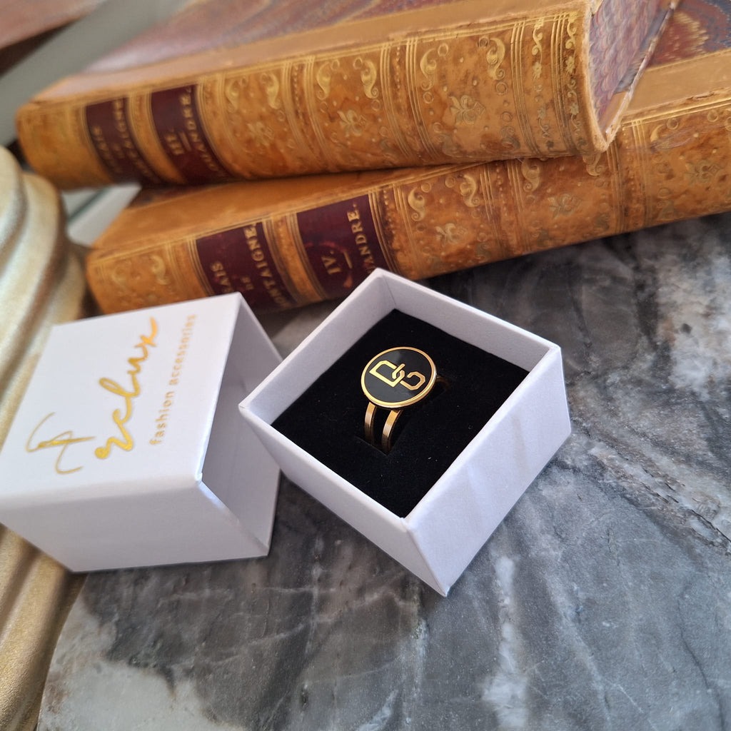 Anello Dani - Creazione artigianale Relux con bottone upcycled
