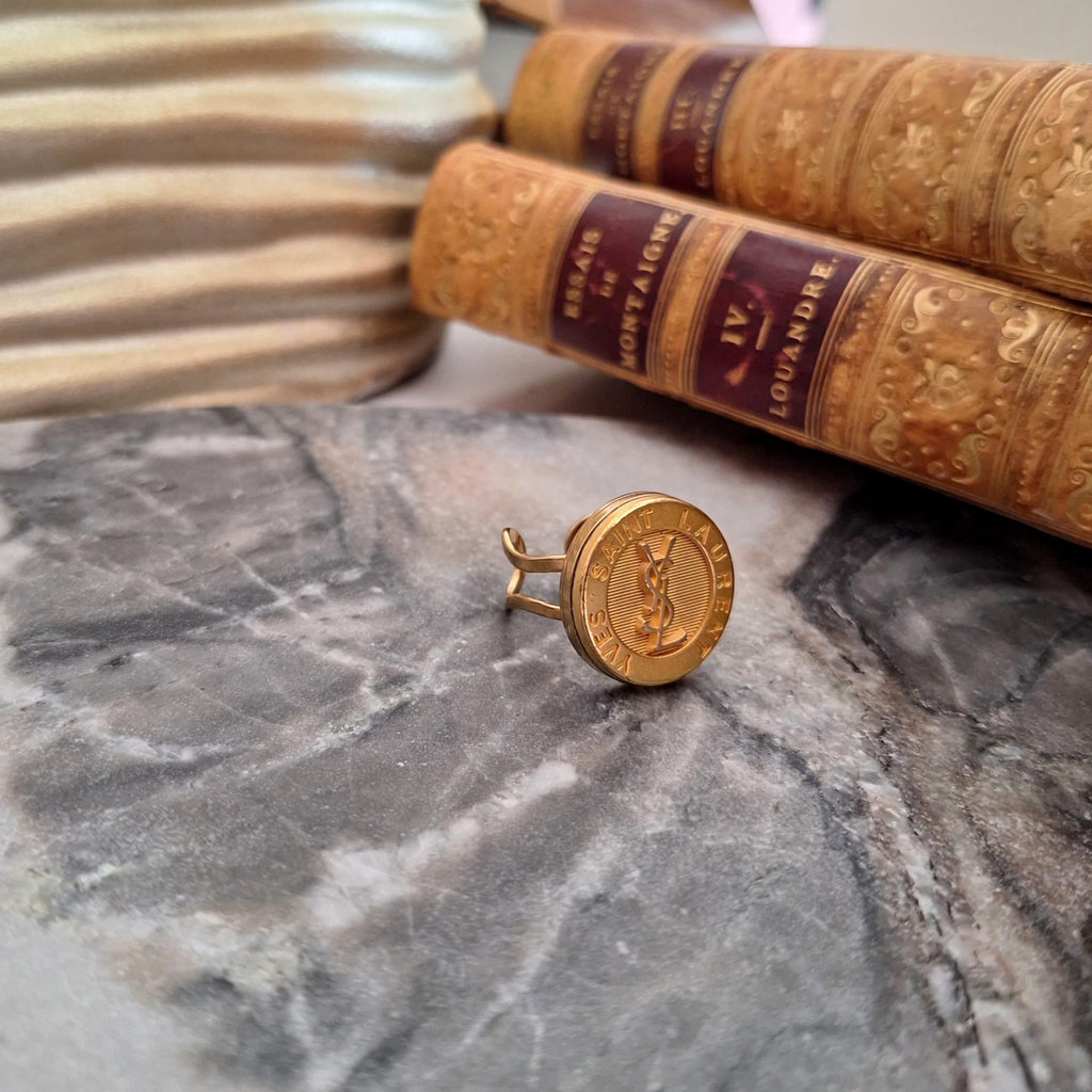Anello Etta - Creazione artigianale Relux con bottone upcycled