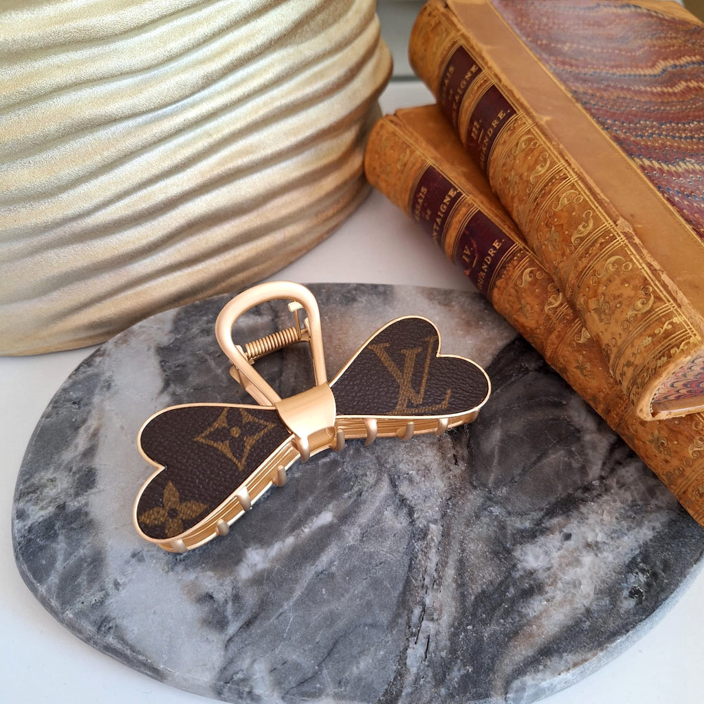 Inka hair accessory - Handcrafted Relux creation in upcycled vintage leather