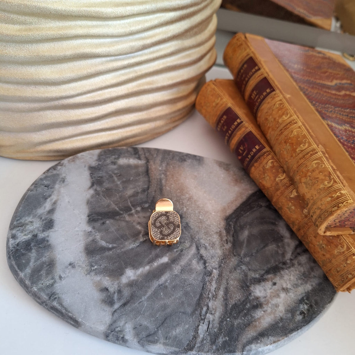 Accessorio per capelli Lisa - Creazione artigianale Relux in pelle vintage upcycled