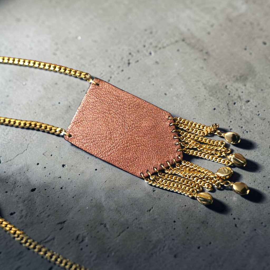 Collier « Wren » monogramme recyclé