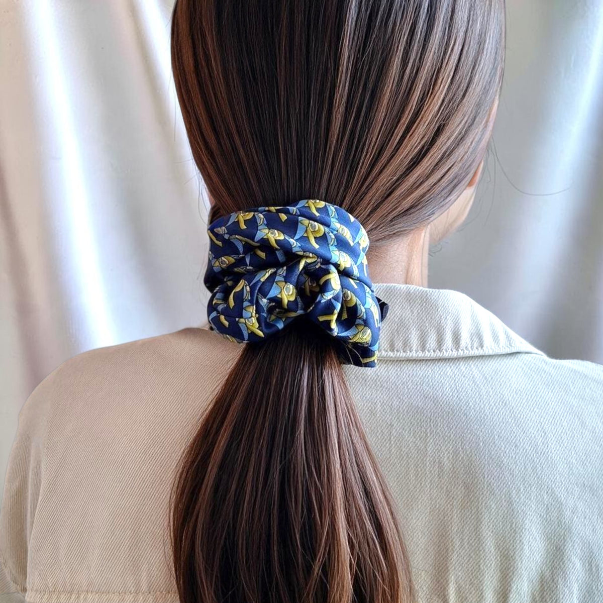Scrunchie Opal - Creazione artigianale Relux in stoffa vintage upcycled