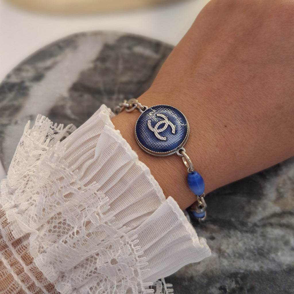 Bracciale Iva - Creazione artigianale Relux con bottone vintage upcycled