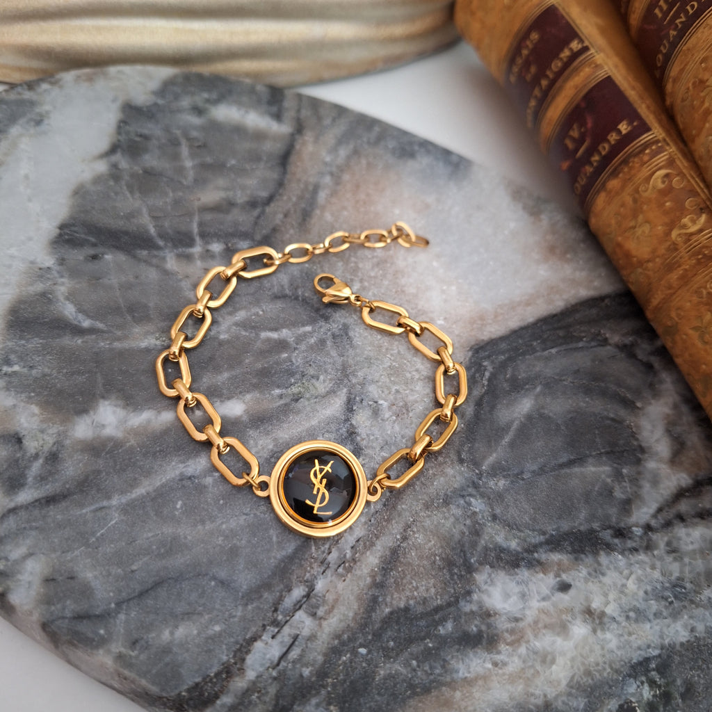 Bracciale Nita - Creazione artigianale Relux con bottone vintage upcycled