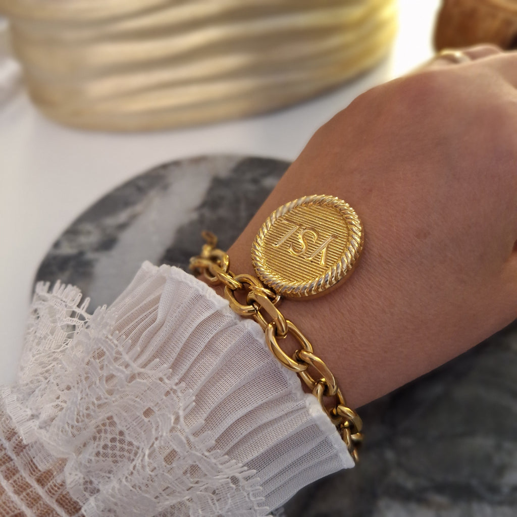 Bracciale Jess - Creazione artigianale Relux con bottone vintage upcycled