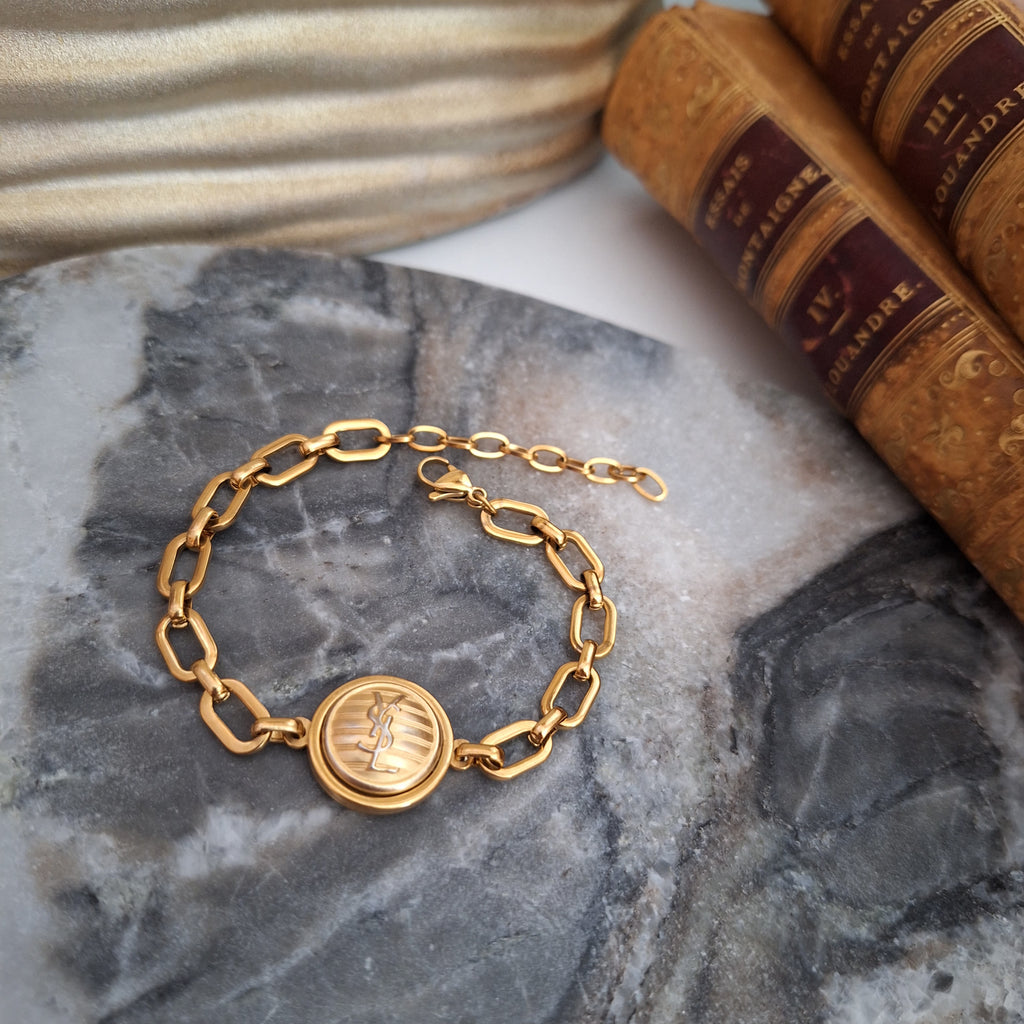 Bracciale Lore - Creazione artigianale Relux con bottone vintage upcycled