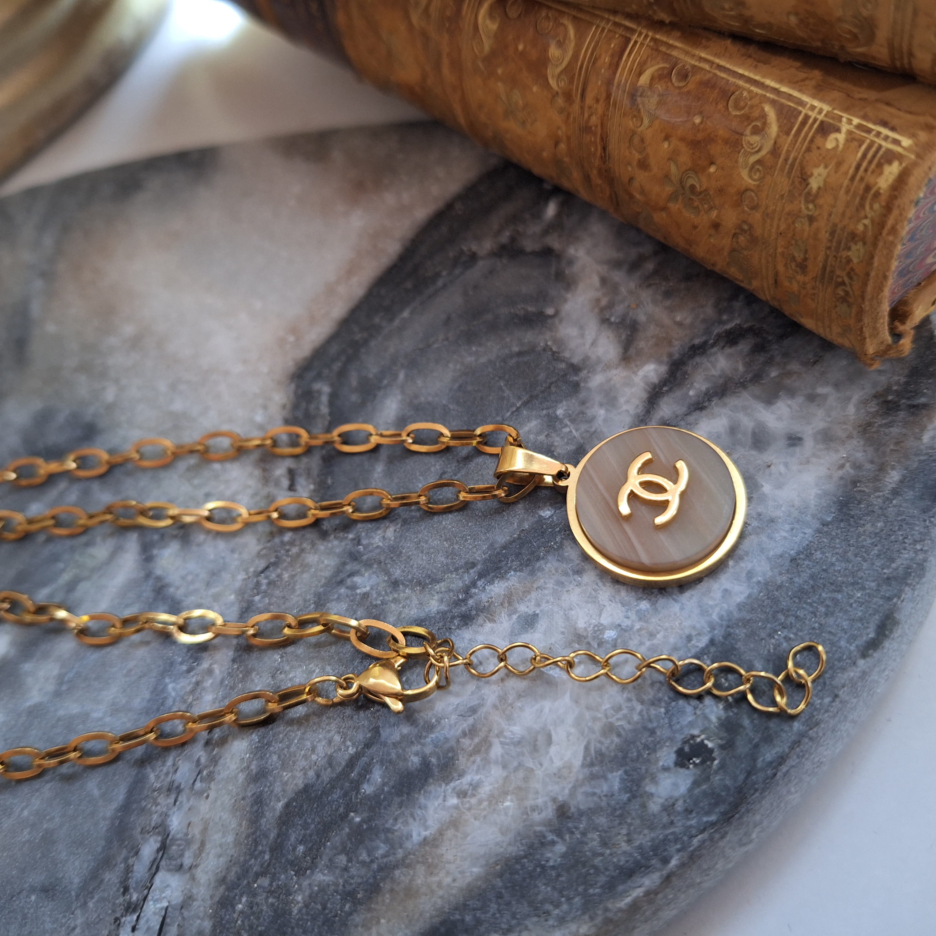 Janna Necklace - Relux handcrafted creation with upcycled vintage button