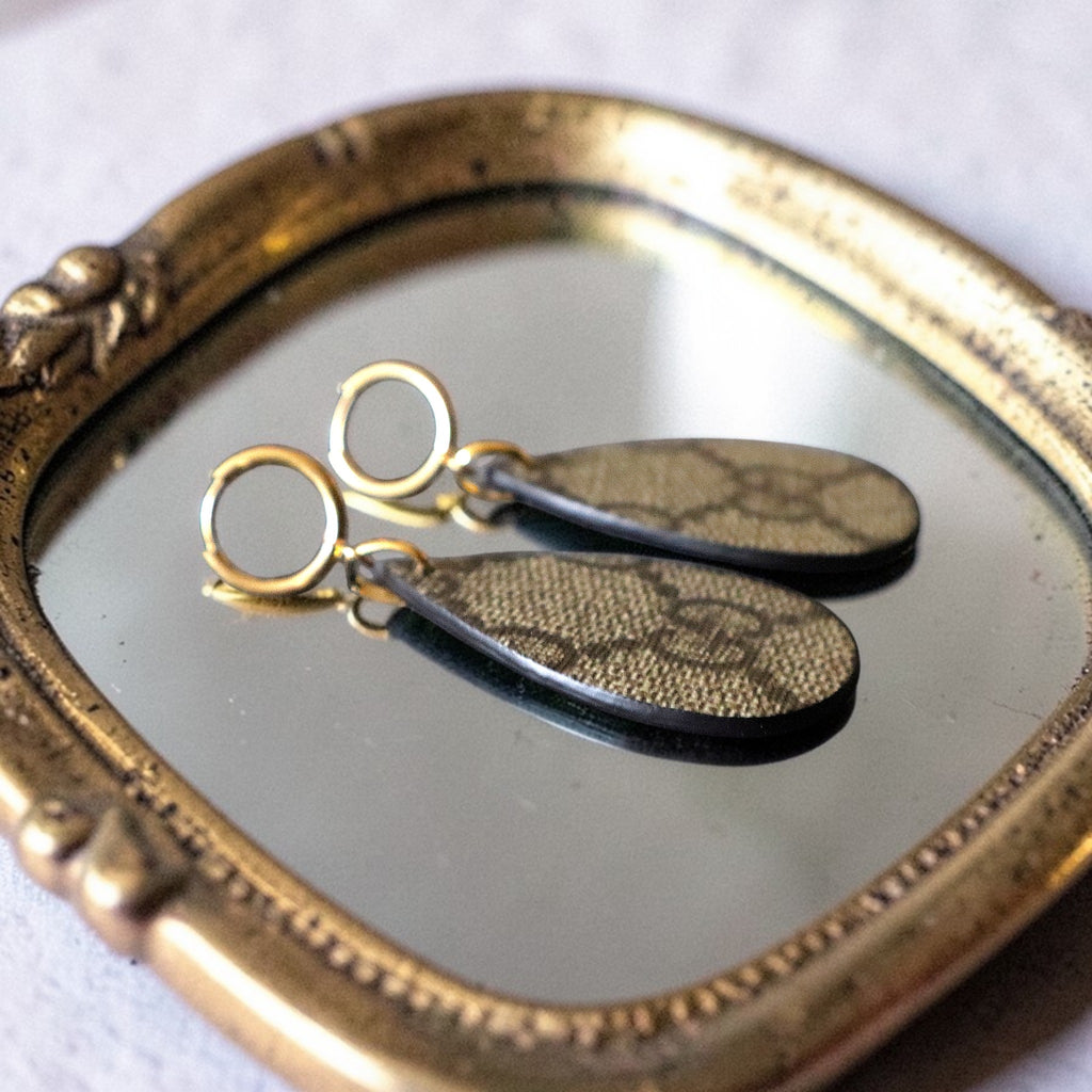 Orecchini "Thea" Upcycled Monogram