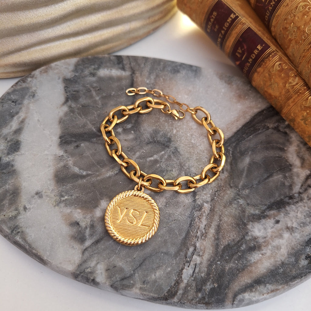 Bracciale Jess - Creazione artigianale Relux con bottone vintage upcycled