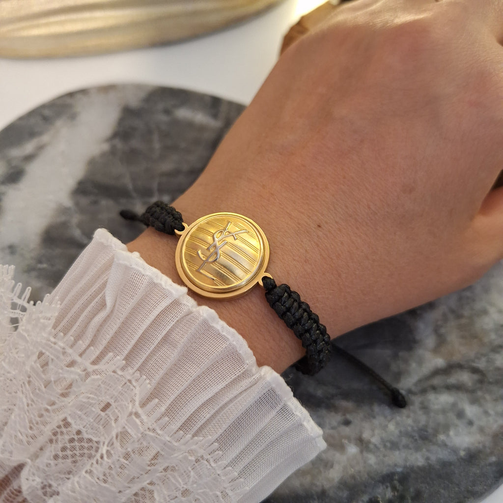 Bracciale Jean - Creazione artigianale Relux con bottone upcycled