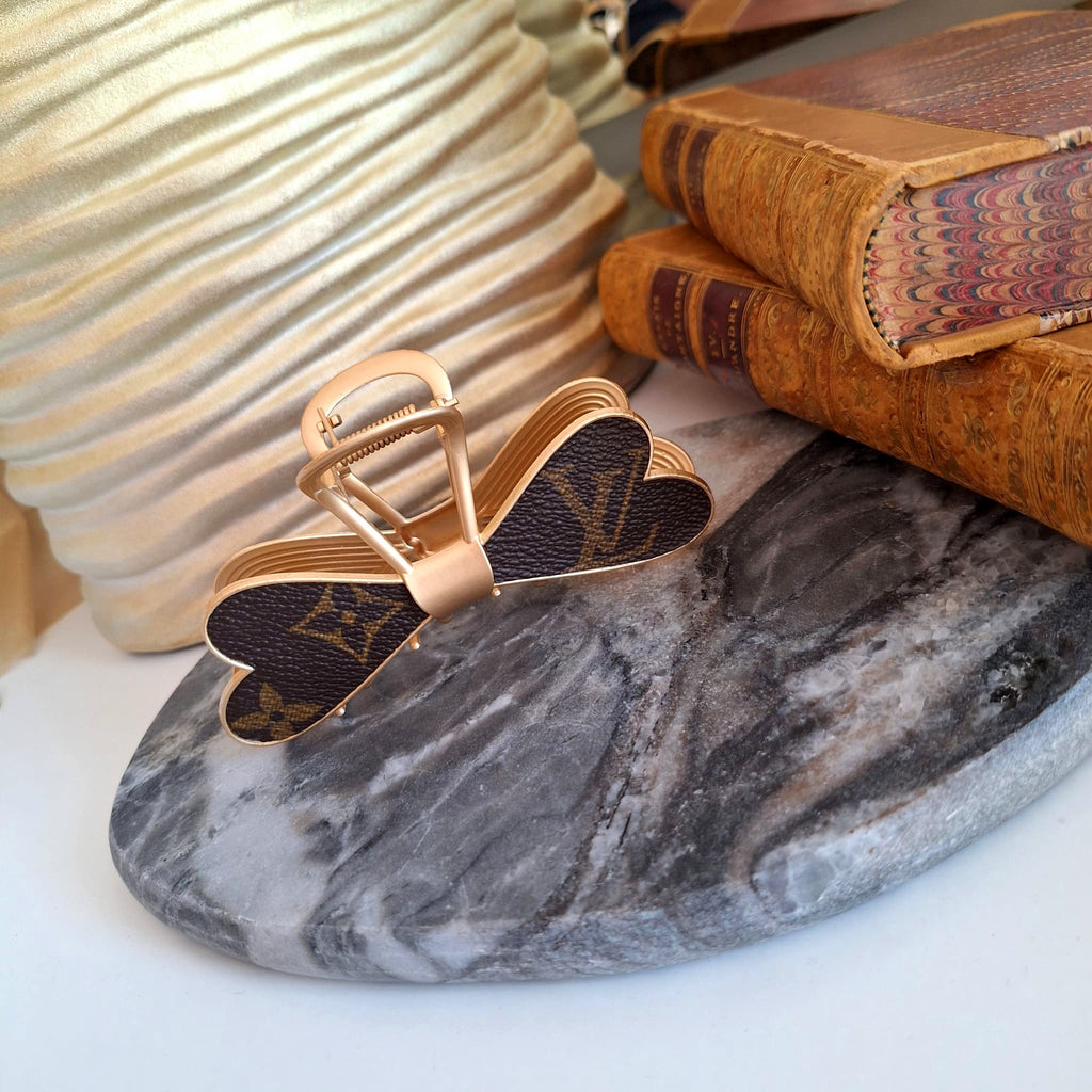 Inka hair accessory - Handcrafted Relux creation in upcycled vintage leather